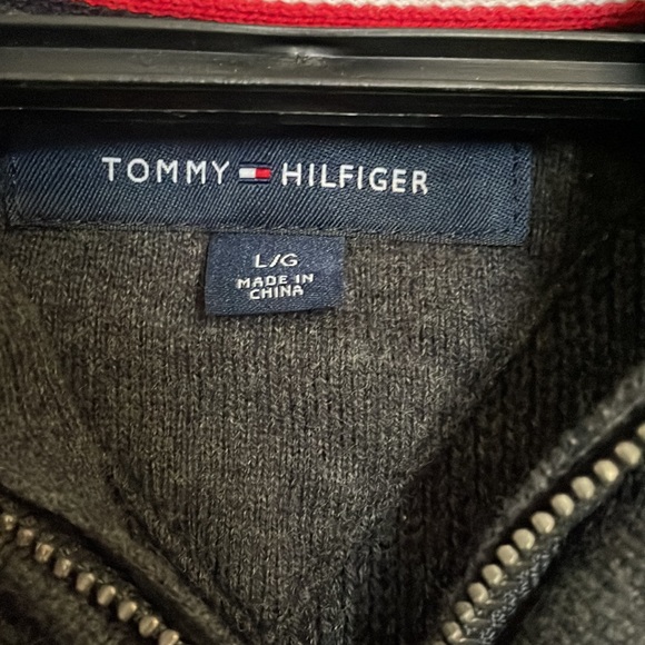 Vintage Tommy Hilfiger 1/4 Zip Wool Sweater Size Large - Picture 5 of 8